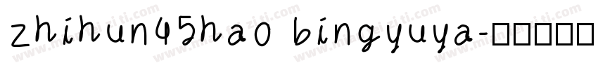 zhihun45hao bingyuya字体转换